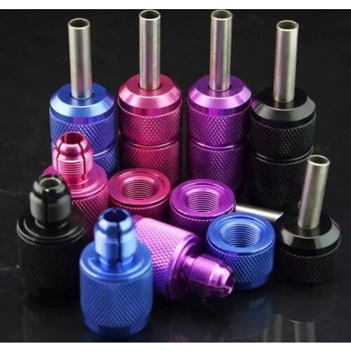 Recommend!!!25MM Tattoo Gun Grip With Back Stem Aluminum Alloy Professional Tattoo Motor Machine Grip Tubes Tips