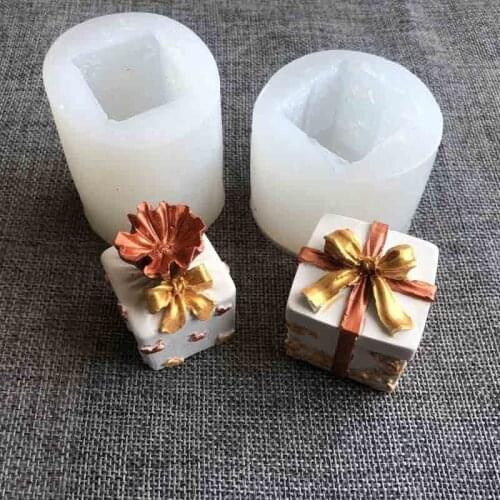 Christmas Gift Box Liquid Silicone Mold DIY Gypsum Drop Molding Mold