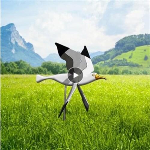 Seagul Garden Decoration Pneumatic Top Flying Bird Series Windmill Wind Grinders For Garden Decorative Stakes Wind Spinners