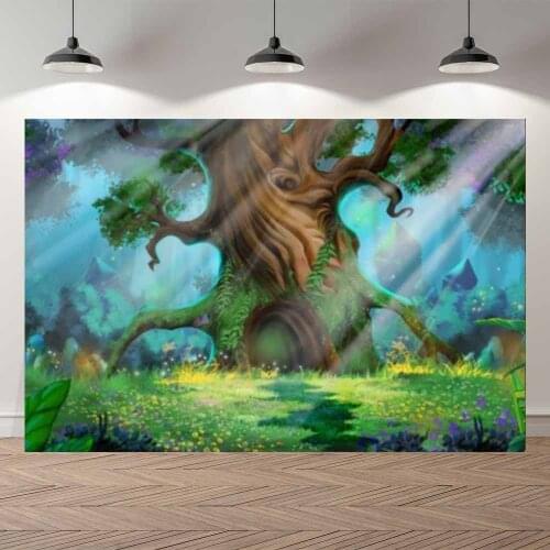 Seekpro Nature Fairy Tale Spring Grassland Flowers Trees Happy Easter Party Professional Studio Photography Backdrop Background