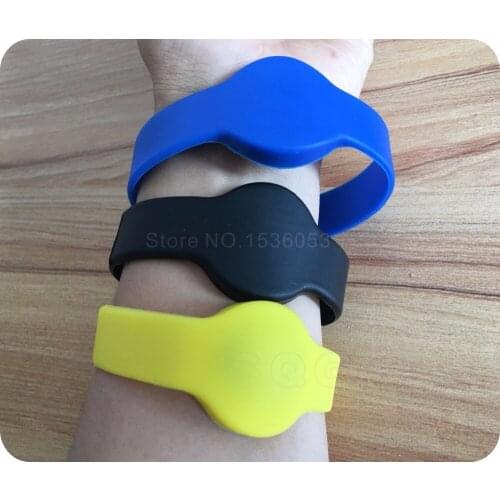 100pcs Silicone RFID Wristband With 1k S50, RFID Bracelet Protocol ISO 14443A, 13.56MHz for swimming pool Free Shipping