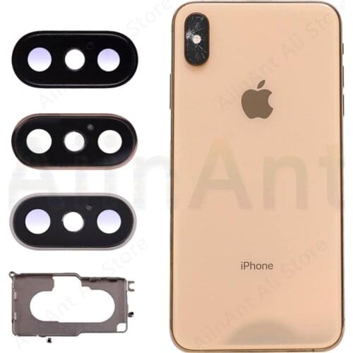 Original Sapphire Crystal Back Rear Camera Glass Ring For iPhone X Xs Max XR Camera Lens Ring Cover Repair Parts