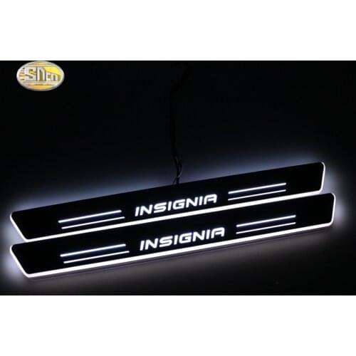 SNCN LED door sill for Opel Vauxhall Insignia 2014 2015 2016 Led moving light door scuff plate welcome pedal light accessories