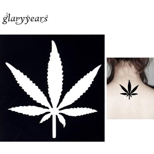 New 1pc Maple Leaf Small Henna Tattoo Stencil for Women DIY Body Art Painting Waterproof Henna Template Sticker Summer Style G60