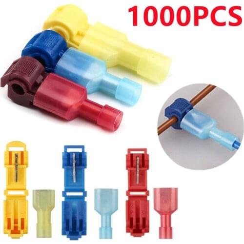1000PCS(500 pairs) Quick Electrical Cable Connectors Snap Splice Lock Wire Terminal Waterproof Crimp Wire Connector Terminals
