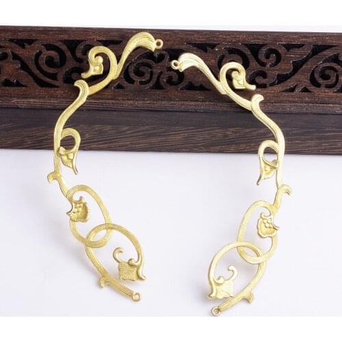 2pcs 20x93mm Metal Brass Flower Rattan Connector DIY Handmade Accessories For Jewelry Making