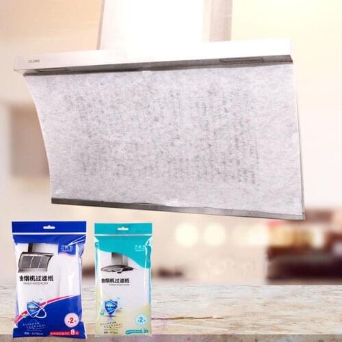 2pcs / set Home Use Hood Oil-proof Filter Sticker Oil-absorbing Paper