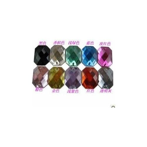 Free fee 13*18mm 300 pcs Square Acrylic Buttons Sewing Button for Craft Garment Accessories Decoration