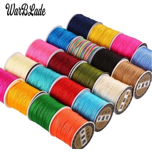 40 Color 120m 0.8mm Cotton Cord Nylon Cord Thread Chinese Knot String Rope Beads DIY Weave Bracelet Jewelry Making Accessories