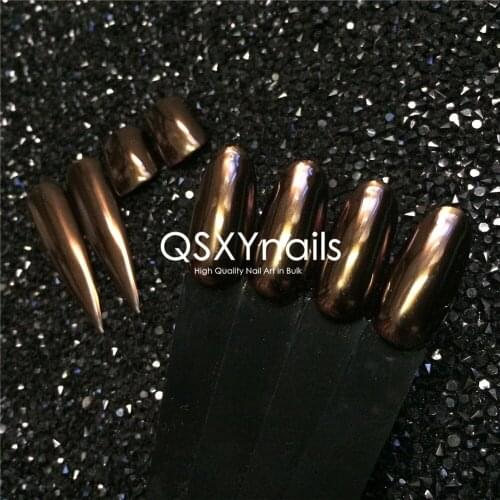 50g Special Dark Brown Mirror Powder Deep Coffee Nail Chrome Pigment Glitter Smooth Rubbing for Winter Nail Art Gel Nail Polish