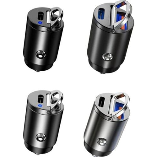 Car Charger Adapter Portable USB Fast Charge Technology Dual Ports Compatible for Phone Tablet or Other USB Devices