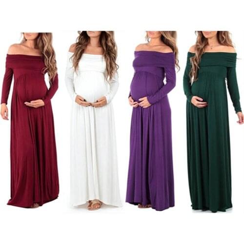 Maternity Dresses For Photo Shoot Maternity Photography Props Long Sleeve Maxi Dresses For Pregnant Women Pregnancy Clothes