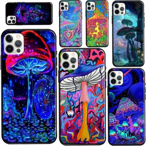 Trippy Mushroom Psychedelic Art Case For iPhone 11 Pro Max XS X XR 8 7 Plus SE 2020 Funda For iPhone 12 Pro Max mini Case