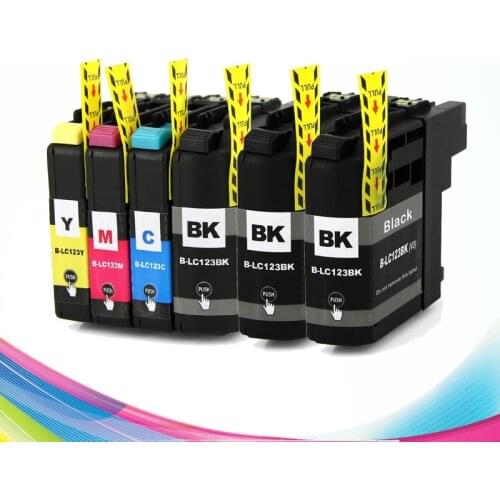 CISSPLAZA 6PK LC121 LC123 LC125 DCP-J132W/J152W J752 J4110 J4610 J4710 J6520DW J6720DW J6920DW