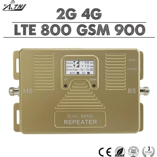 4G LTE 800 GSM 900 Dual Band Cell Phone Signal Boster