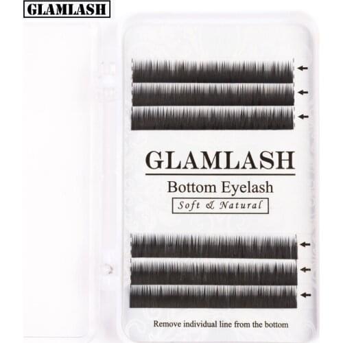 GLAMLASH J Curl 0.10 Thickness Eyebrow Eyelash Extension Bottom Lashes Makeup