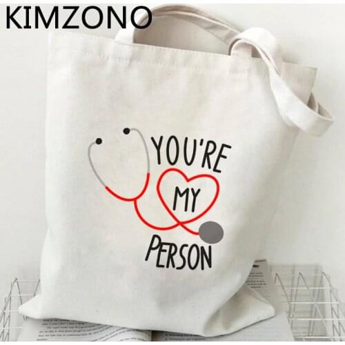Greys Anatomy shopping bag shopper shopping bolsas de tela shopper canvas grocery bag bolsas reutilizables ecobag sac tissu