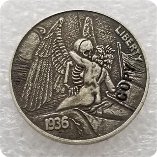 Hobo Nickel Coin_Type #64_1936-D BUFFALO NICKEL copy coins commemorative coins collectibles