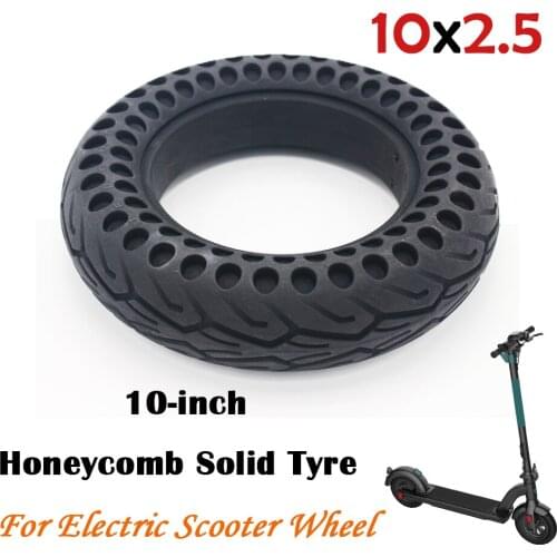 Good Quality 10 Inch Honeycomb Solid Tyres Electric Skateboard Tire Non-inflatable Tyre 10x2.5 for Electric scooter Skate Board