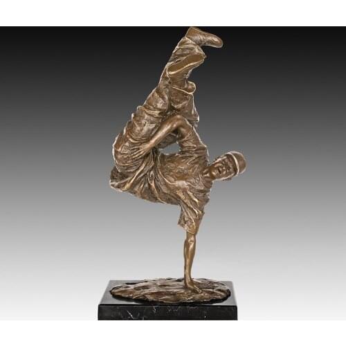 Street Dance Boy Statue Sculpture Bronze Brass Hot Casting Gorgeous Detailed Modern Art Indoor Ornament