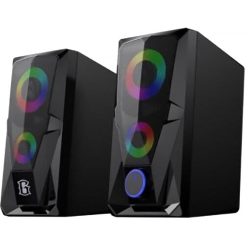 JABS Computer Speaker Computer K7 Speaker 7 Colors LED Effect High Quality HD Sound Luminous RGB Desktop Computer Audio