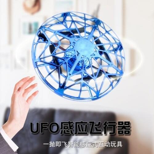 Mini Drone UFO Hand Operated RC Helicopter Quadrocopter Dron Infrared Induction Aircraft Flying Ball Toys for Kid Remote Control