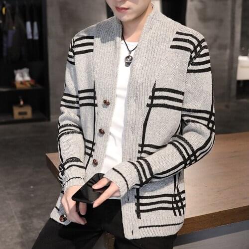 2020 Autumn Winter Men Sweater Men Warm Cardigan Sweater Coat Male Casual Knit Outwear Hooded Sweater Man Hoody Sweatshirt