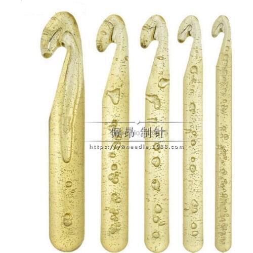 200pcs Huge Size Crochet Hook Set Transparent Handle Knitting Needles DIY Craft Weave Sewing Tools For Women