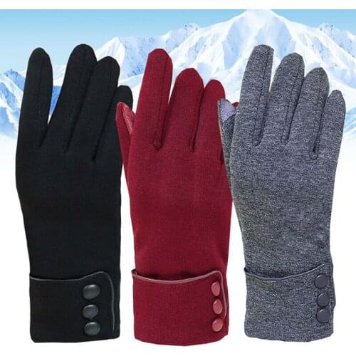 Non-down Fleece Gloves Winter Touch Screen Gloves Fashion Full Finger Hand Gloves Ski Wind Protect Hands Winter Warm Gloves