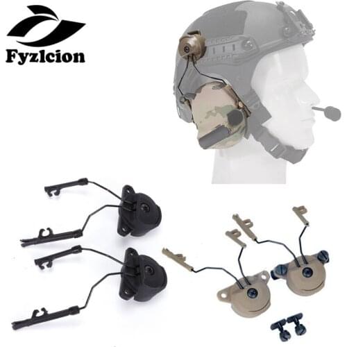 Hunting C1 C2 C4 Airsoft Paintball FMA Helmet SET Peltor Comtac Headset Ops-Core Helmet ARC Rail Adapter Mount