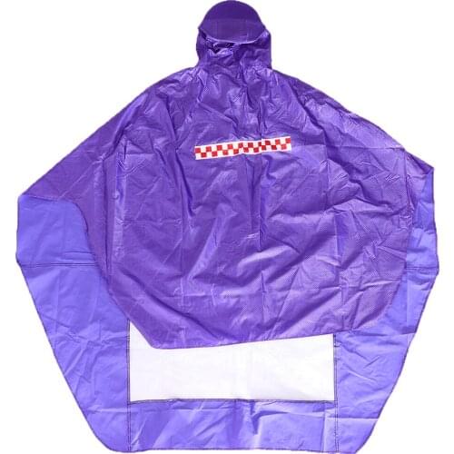 Cycling Bicycle Bike Raincoat Rain Cape Poncho Cloth Rainproof Purple Oxford cloth