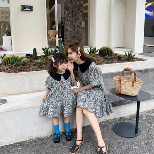 Mama Mommy and Me Dresses Vestidos Family Matching Outfits Family Look Mom and Daughter Dress Evening Women Baby Girl Dress