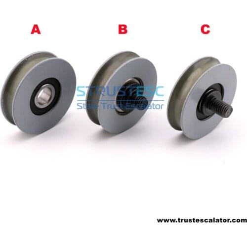 56*14*6201 OD56mm W14mm Bearing 6201RS STRUSTESC Elevator Door Hanger Roller W/WO Axle 56x14x6201