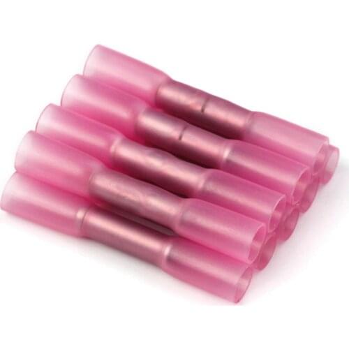 Dropshipping 50/100pcs Heat Shrink Butt Connectors 22-18 AWG Insulated Waterproof Crimp Terminals Electrical Connector