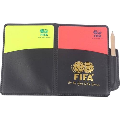 1 Set Sport Football Soccer Referee Wallet Notebook with Red Card And Yellow Card Useful Referee Tool 11 x 8 cm