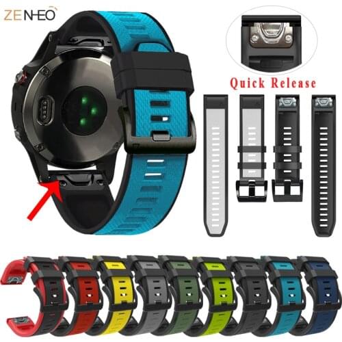 26 22mm Quick Fit Watchband For Garmin Fenix 6X Pro 5X 3 HR Silicone Easyfit Wrist Band for Garmin Fenix 6 6 Pro 5 5 Plus Correa