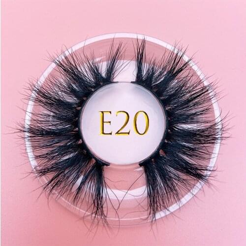 25mm Mikiwi 3D mink Eyelash E20 Custom Soft Dramatic False Eyelashes Resuable REAL MINK Eyelashes Packaging Label Makeup Lashes