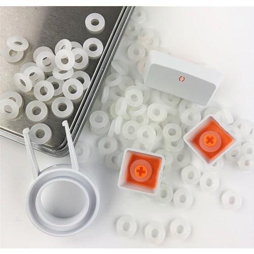 120pcs/set Keycap Mute Silencer O-Ring Noise Reduction Shock Absorption Switch Sound Dampeners for Mechanical Keyboard