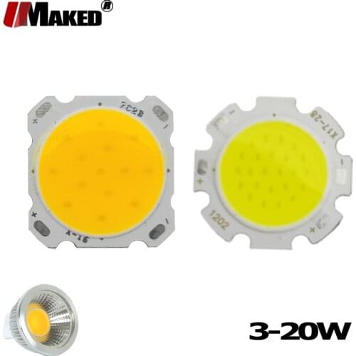 10pcs LED beads Cob chip 2820 300mA 3W 5W 7W 10W 12W Round COB chips Warm/Natural/White for led bulb spotlight ceiling lgiht DIY