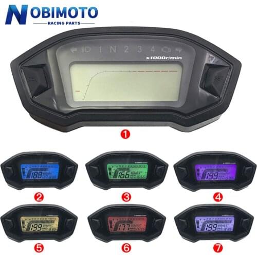 Motorcycle Universal 12V Tachometer Digital Speedometer Cylinder Fuel Level Display Odometer Tachometer Oil Level Meter Modern