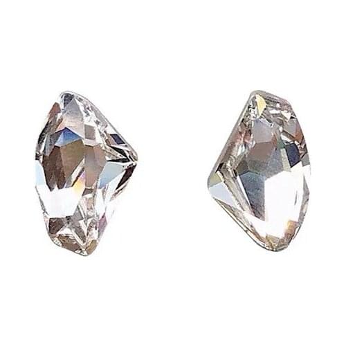 TIMEONLY Temperament Irregular Clear Crystal Earrings for Women Girls Geometrical Small Stud Earrings Korean Elegant Jewelry