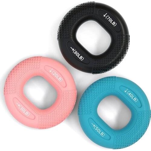 Top!-Grip Strength Trainer, Hand Grip Strengthener(3Pcs, 6 Resistance), Finger Exerciser, Silica Gel Forearm Grip Workout