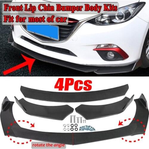 Universal Front Bumper Lip Under Panel Bumper Shovel Lip Spoiler Carbon Fiber