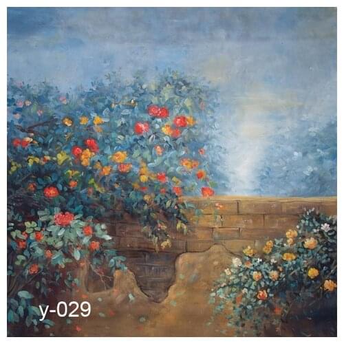 Spring scenic Backdrop Y029,10ft x20ft Hand Painted muslin Photography Background,estudio fotografico,photo studio backdrop