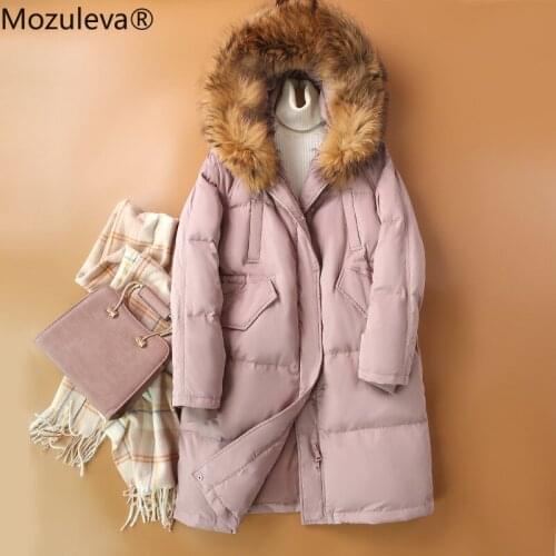 Mozuleva collar white duck down jacket women 2021 new winter womens down jacket school overcome women