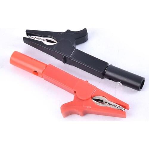 1PC Insulated Crocodile Clip Probe Pen Test Alligator Multimeter car Battery Clamp