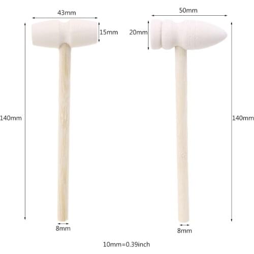 10 Pcs Wooden Hammers Toys for Chocolate Breakable Heart Mini Hammer Mallet for Chocolate Smash-able Heart Smooth Finished 85LA