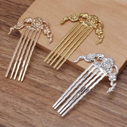 10pcs/lot 15*50mm Wedding Bridal Hair Comb Hair Clips Insert Metal Comb Hair Accessories For Women