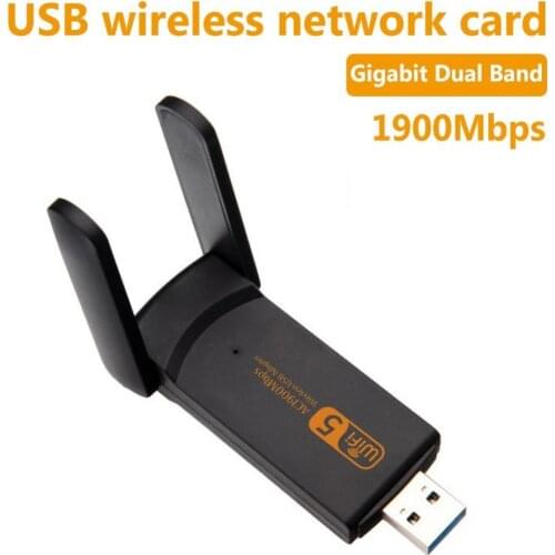 1900Mbps 2.4/5.8G Dual Band USB 3.0 Wireless Network Card WiFi Dongle Adapter