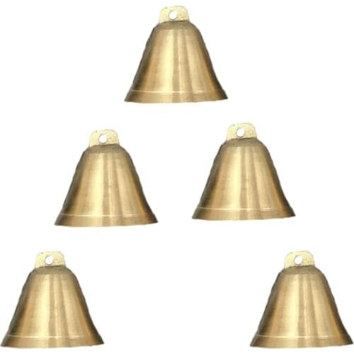 5Pcs Cow Horse Sheep Grazing Brass Bells Farm Animal Horn Bell Christmas Doorbell Pet Collar Charms Decoration